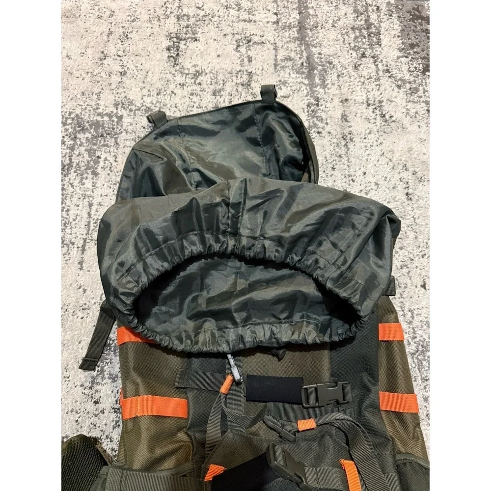 NWOT Hunting Backpack Roll Top Olive Green Orange Tactical Hiking Pack